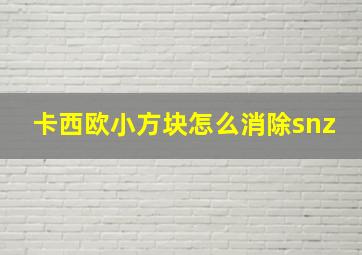 卡西欧小方块怎么消除snz