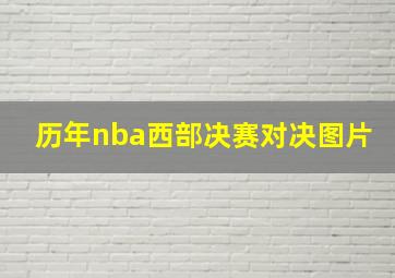 历年nba西部决赛对决图片