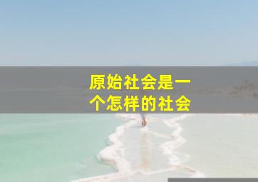 原始社会是一个怎样的社会