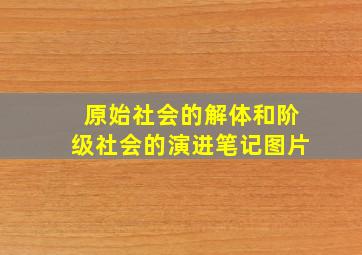 原始社会的解体和阶级社会的演进笔记图片