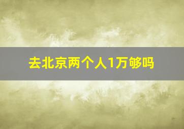 去北京两个人1万够吗