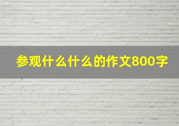 参观什么什么的作文800字