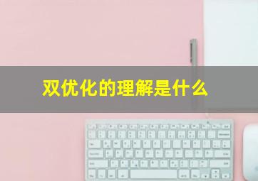 双优化的理解是什么