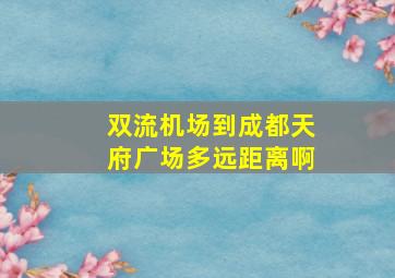 双流机场到成都天府广场多远距离啊