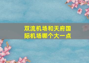 双流机场和天府国际机场哪个大一点