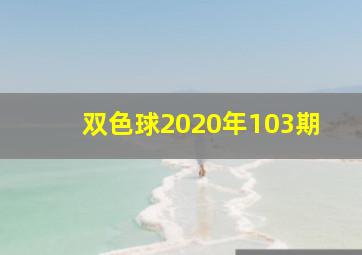 双色球2020年103期