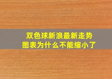 双色球新浪最新走势图表为什么不能缩小了