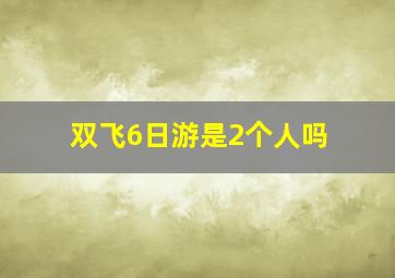 双飞6日游是2个人吗