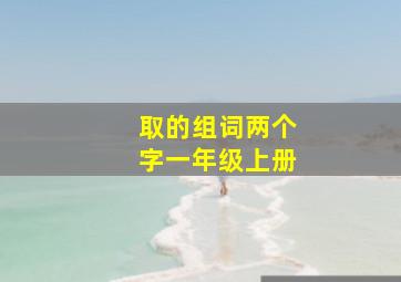 取的组词两个字一年级上册