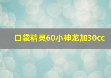 口袋精灵60小神龙加30cc