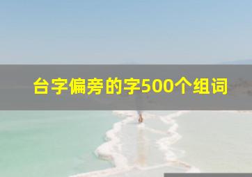 台字偏旁的字500个组词