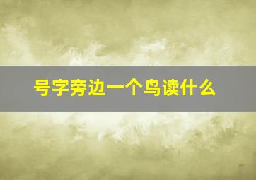 号字旁边一个鸟读什么