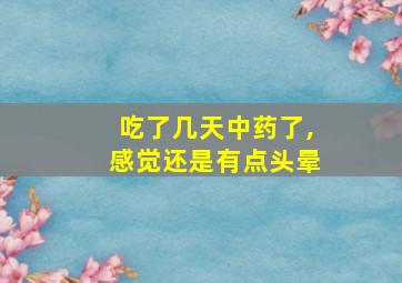 吃了几天中药了,感觉还是有点头晕