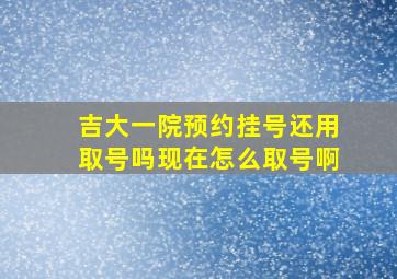 吉大一院预约挂号还用取号吗现在怎么取号啊