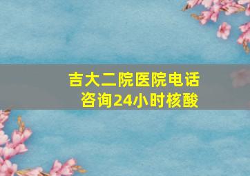 吉大二院医院电话咨询24小时核酸