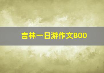 吉林一日游作文800