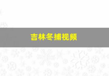 吉林冬捕视频