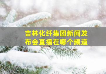 吉林化纤集团新闻发布会直播在哪个频道