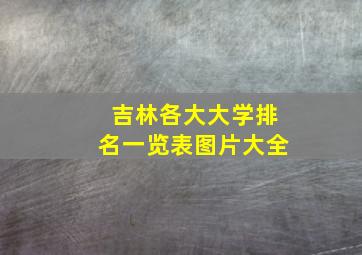 吉林各大大学排名一览表图片大全