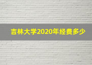 吉林大学2020年经费多少