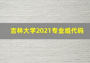 吉林大学2021专业组代码