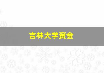 吉林大学资金