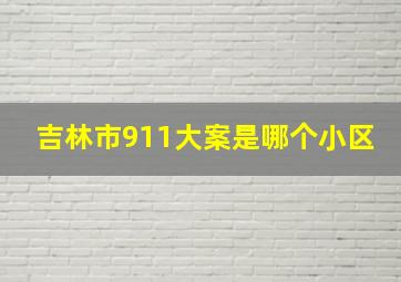 吉林市911大案是哪个小区