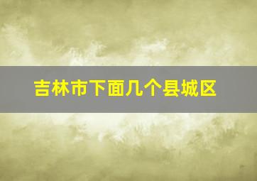 吉林市下面几个县城区