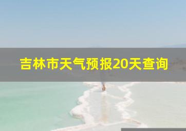 吉林市天气预报20天查询