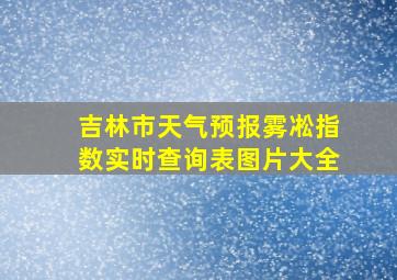 吉林市天气预报雾凇指数实时查询表图片大全