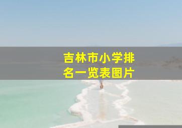 吉林市小学排名一览表图片