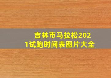 吉林市马拉松2021试跑时间表图片大全