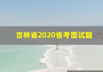 吉林省2020省考面试题