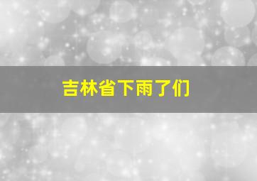 吉林省下雨了们