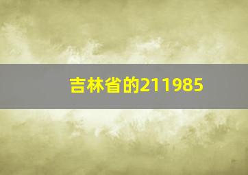 吉林省的211985