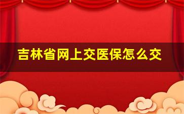 吉林省网上交医保怎么交