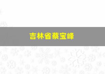 吉林省蔡宝峰