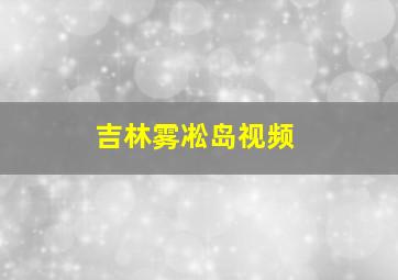 吉林雾凇岛视频