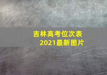 吉林高考位次表2021最新图片