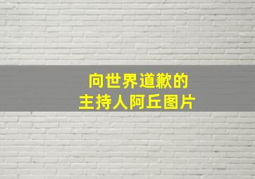 向世界道歉的主持人阿丘图片