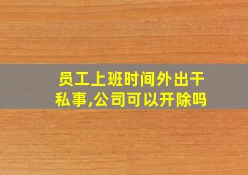 员工上班时间外出干私事,公司可以开除吗