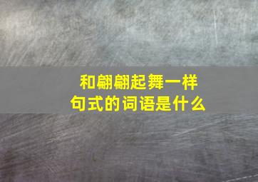 和翩翩起舞一样句式的词语是什么