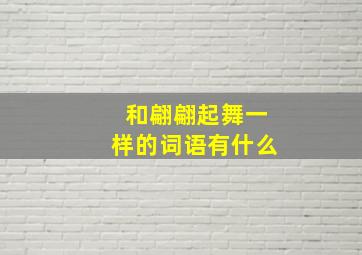 和翩翩起舞一样的词语有什么