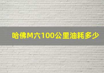 哈佛M六100公里油耗多少