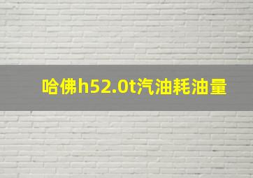 哈佛h52.0t汽油耗油量