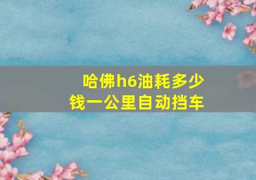 哈佛h6油耗多少钱一公里自动挡车