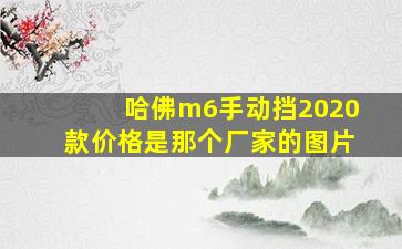 哈佛m6手动挡2020款价格是那个厂家的图片