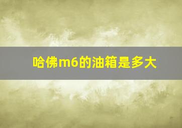 哈佛m6的油箱是多大