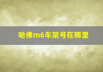 哈佛m6车架号在哪里