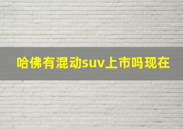 哈佛有混动suv上市吗现在